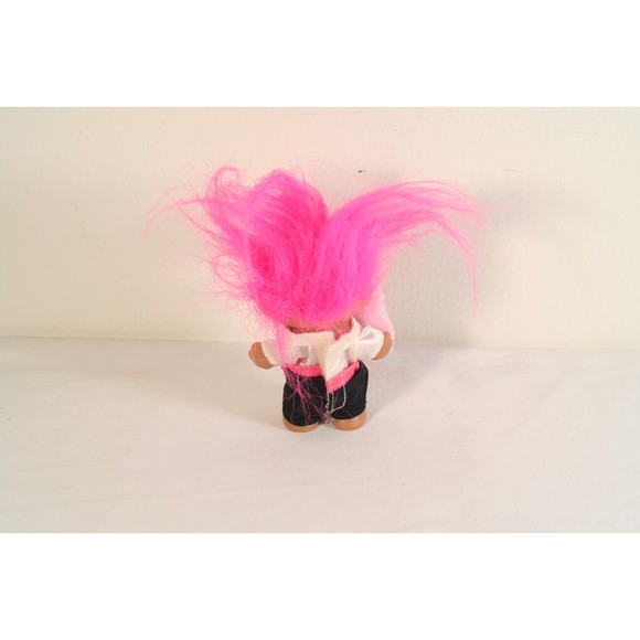 Russ Troll Doll Pink Hair 3" Heart Pillow Tuxedo Tux Formal Ring Bearer Wedding - Picture 3 of 7